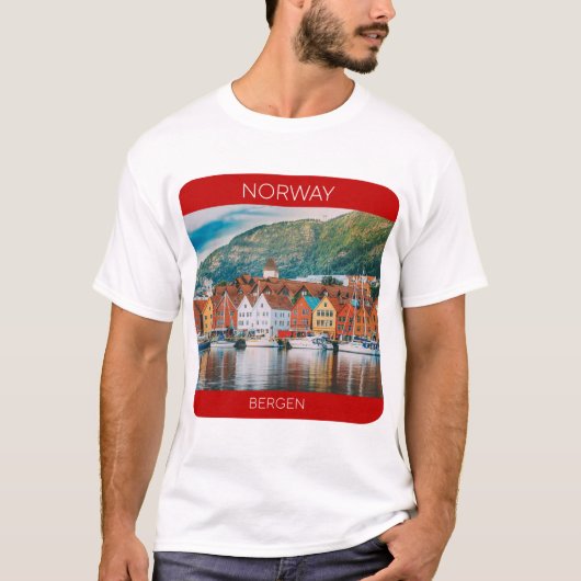 Bergen, Norway Travel T-Shirt Tシャツ (正面)