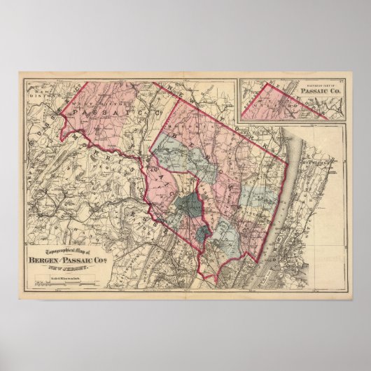 Bergen, Passaic Cos, NJ ポスター (正面)
