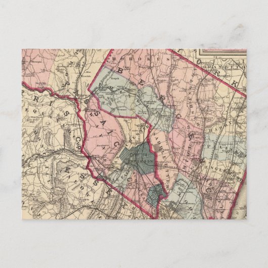 Bergen, Passaic Cos, NJ ポストカード (正面)