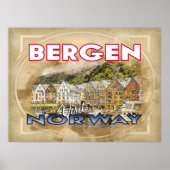 Bergen、Visit Norway ポスター (正面)