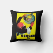 Berger 45のヴィンテージPosterEurope クッション (裏面)