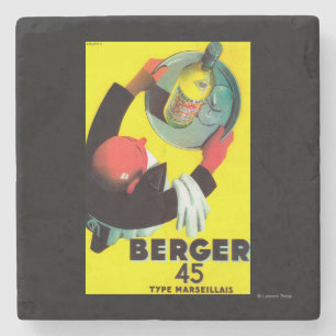 Berger 45のヴィンテージPosterEurope ストーンコースター