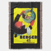 Berger 45のヴィンテージPosterEurope スローブランケット (正面縦)