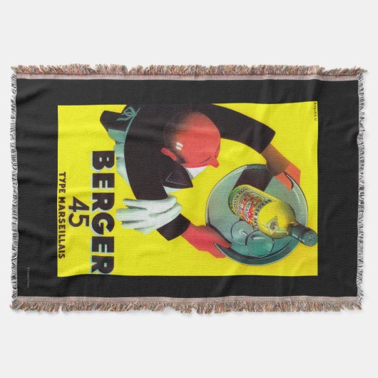 Berger 45のヴィンテージPosterEurope スローブランケット (正面)