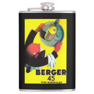 Berger 45のヴィンテージPosterEurope フラスク