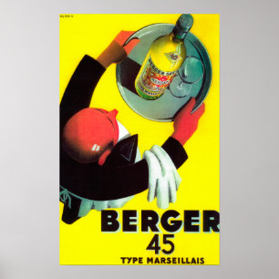 Berger 45のヴィンテージPosterEurope ポスター