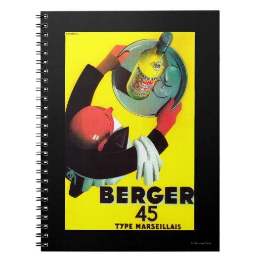 Berger 45ヴィンテージPosterEurope ノートブック (正面)