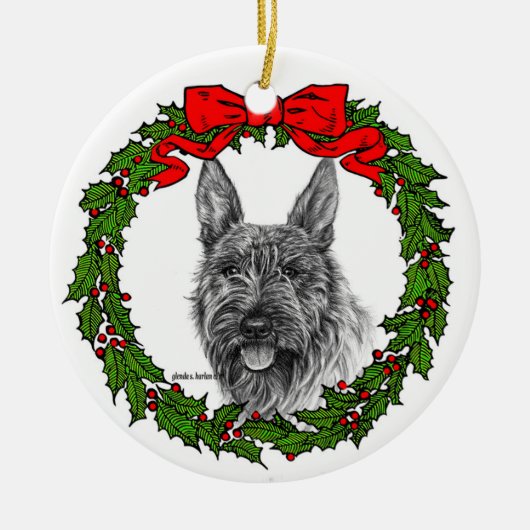 Berger Picard Art by Glenda S. Harlan セラミックオーナメント (正面)