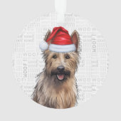 Berger Picard Dog's Name and Photo Christmas オーナメント (裏面)