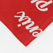 Berger Picard on Red with Name Christmas Dog フリースブランケット (角)