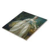 Bergeret、c. 1766年夫人(キャンバスの油) タイル (側面)