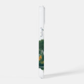 Bergkette vor Fluss, See und Vögel - Aquarell iPhone 15ケース (右側面)