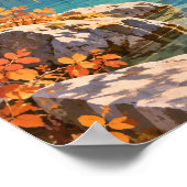 Bergsee im Herbst mit Lärchen – Poster ポスター (角)