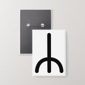 BERKANA 北欧ルーン文字 (白樺、成長、再生) | エルド 缶バッジ (正面/裏面)