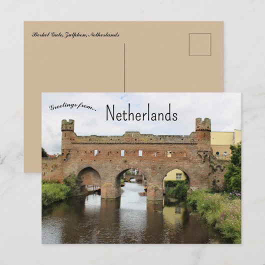 Berkel Gate Zutphen Netherlands ポストカード (正面/裏面)