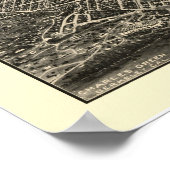 Berkeley, CA Panoramic Map - 1909 ポスター (角)