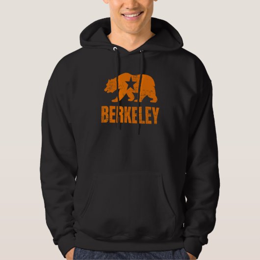 Berkeley California Republic Bear Distressed Vinta パーカ (正面)