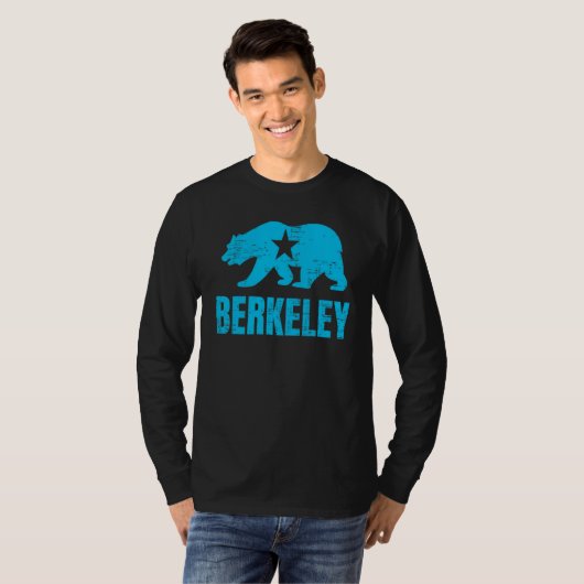 Berkeley California Republic Bear Distressed Vinta Tシャツ (正面フル)