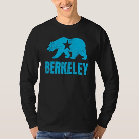 Berkeley California Republic Bear Distressed Vinta Tシャツ (正面)