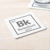 Berkelium - Berkeley Science Periodic Table スクエアペーパーコースター (アングル)