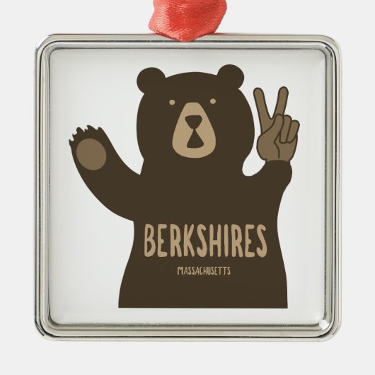 Berkshires Massachusetts Peace Bear メタルオーナメント (正面)