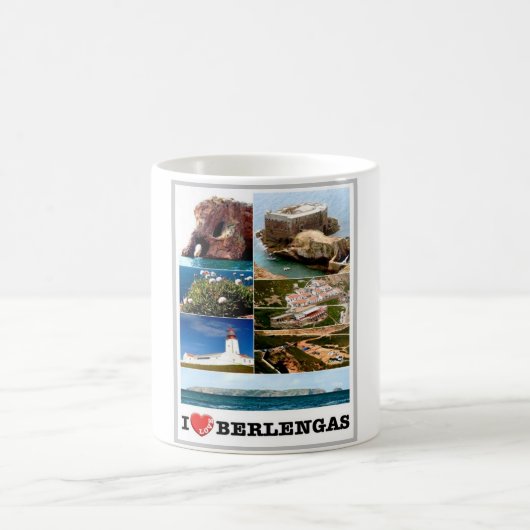 Berlengas - I Love – ポルトガル – コーヒーマグカップ (中央)