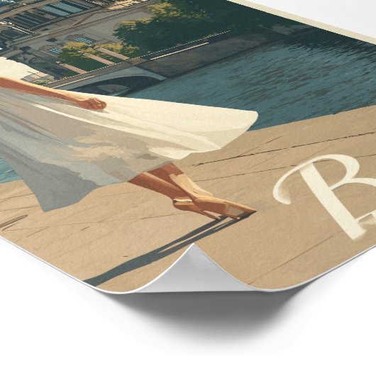 Berlin 50s vintage  ポスター (角)