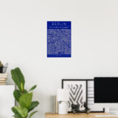 Berlin Blueprint City Map Poster Blue Minimal Urba ポスター (ホームオフィス)