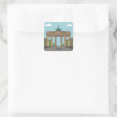 Berlin Brandenburg Gate – Classic City Landmark スクエアシール (バッグ)