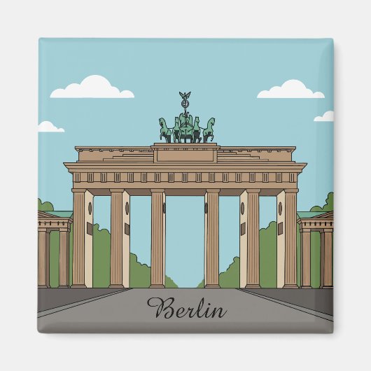 Berlin Brandenburg Gate – Classic City Landmark マグネット (正面)