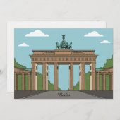 Berlin Brandenburg Gate – Classic City Landmark 招待状 (正面/裏面)