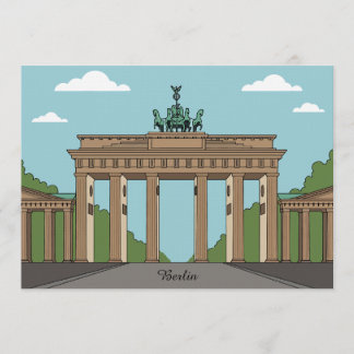Berlin Brandenburg Gate – Classic City Landmark 招待状