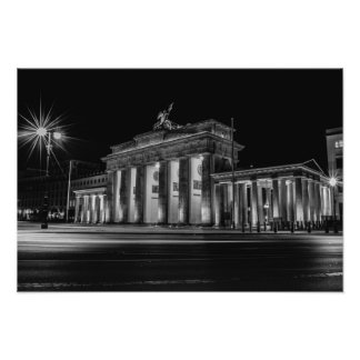 Berlin Brandenburger Tor bei Nacht フォトプリント