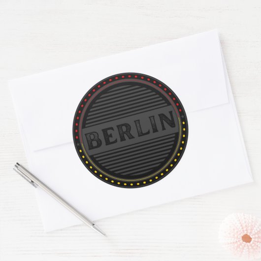 Berlin City Pride Emblem – German Identity ラウンドシール (封筒)