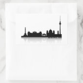 Berlin Cityscape_2 長方形シール (バッグ)