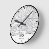 Berlin Clock City Line Art ラウンド壁時計 (傾斜)