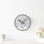 Berlin Clock City Line Art ラウンド壁時計 (ホーム)