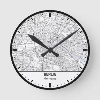 Berlin Clock City Line Art ラウンド壁時計