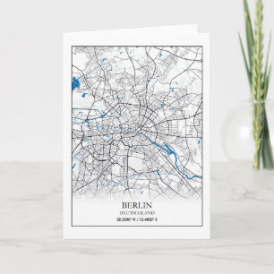Berlin Deutschland Germany City Map座標 カード