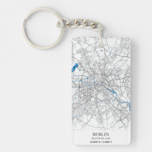 Berlin Deutschland Germany City Map座標 キーホルダー