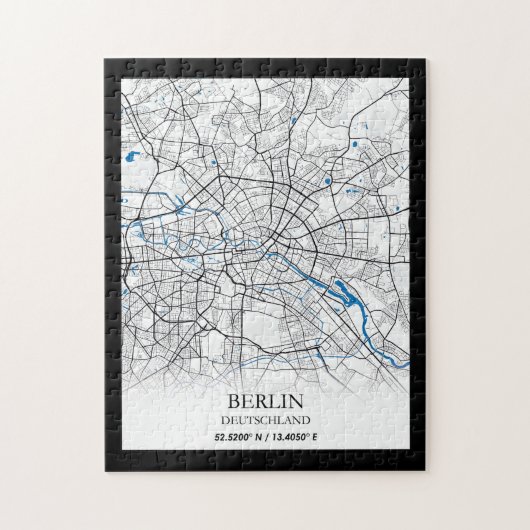 Berlin Deutschland Germany City Map座標 ジグソーパズル (縦)