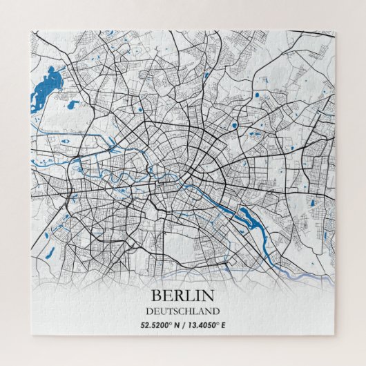 Berlin Deutschland Germany City Map座標 ジグソーパズル (縦)