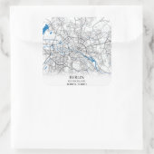 Berlin Deutschland Germany City Map座標 スクエアシール (バッグ)
