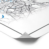 Berlin Deutschland Germany City Map座標 ポスター (角)