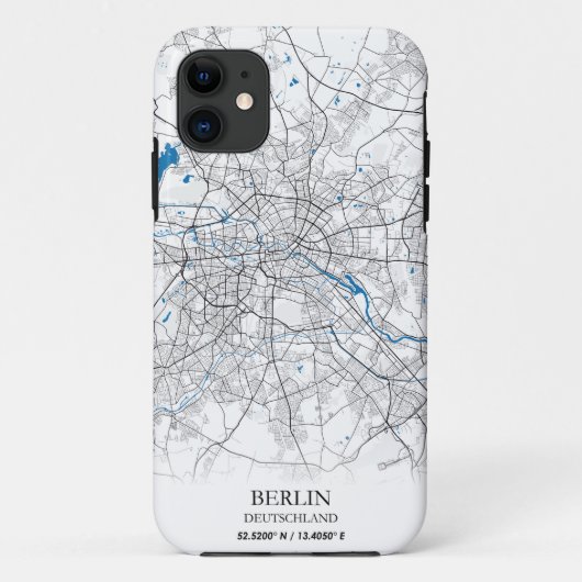 Berlin Deutschland Germany City Map座標 Case-Mate iPhoneケース (裏面)