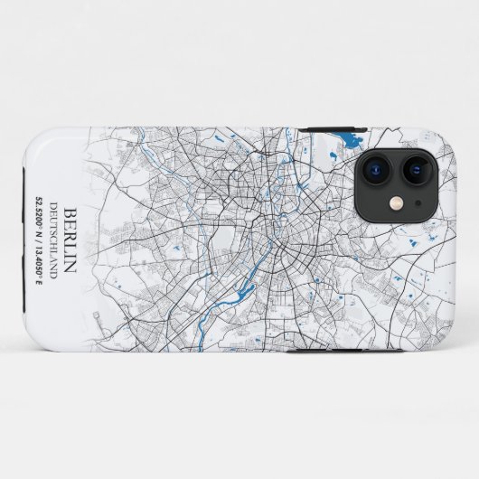 Berlin Deutschland Germany City Map座標 Case-Mate iPhoneケース (裏面(横))