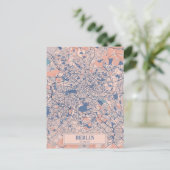 Berlin Germany Breezy City Map Travel ポストカード (スタンド正面)