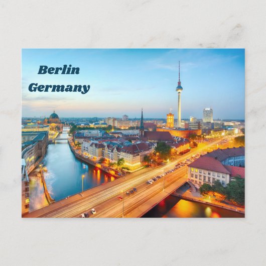 Berlin, Germany Downtown in the Evening  ポストカード (正面)