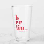 Berlin Germany party beer Glass Tumbler  タンブラーグラス (正面)