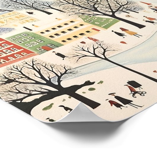 Berlin Germany Poster Art Print, Famous City Retro ポスター (角)